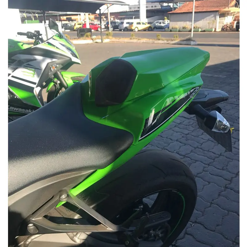 Arka Kaporta Koltuk Kukuletası 2016 2017 2018 2019 2020 Kawasaki Ninja ZX10R ZX 10R ZX-10R Pillion Kapak Siyah Karbon Yeşil Görüntü 3