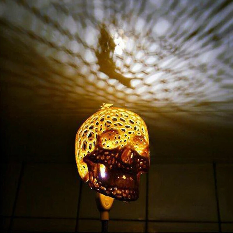 Cadılar bayramı süslemeleri Kafatası ışıkları Aydınlatma Sanat korku atmosfer gece ışıkları Reçine masa lambaları kısılabilir Görüntü 3