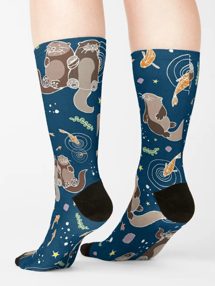 Deniz su Samuru Gece Çorap retro yaz tasarımcı marka Antiskid futbol Adam Çorap kadın Görüntü 3