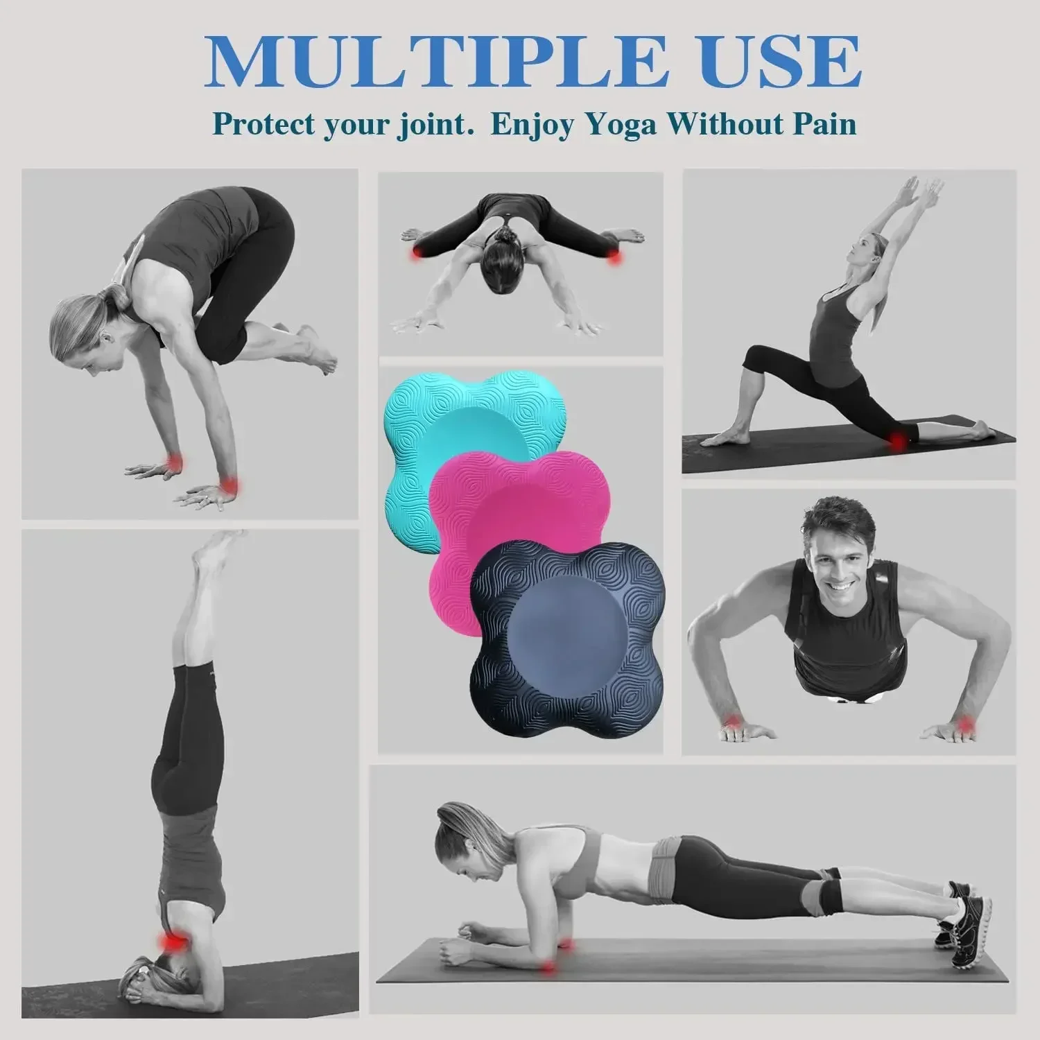 Destek Spor Koruyucu kol egzersizi Yoga Denge Köpük Bacak yastık pedi Egzersiz Diz Dirsek Mat Yumuşak Görüntü 3