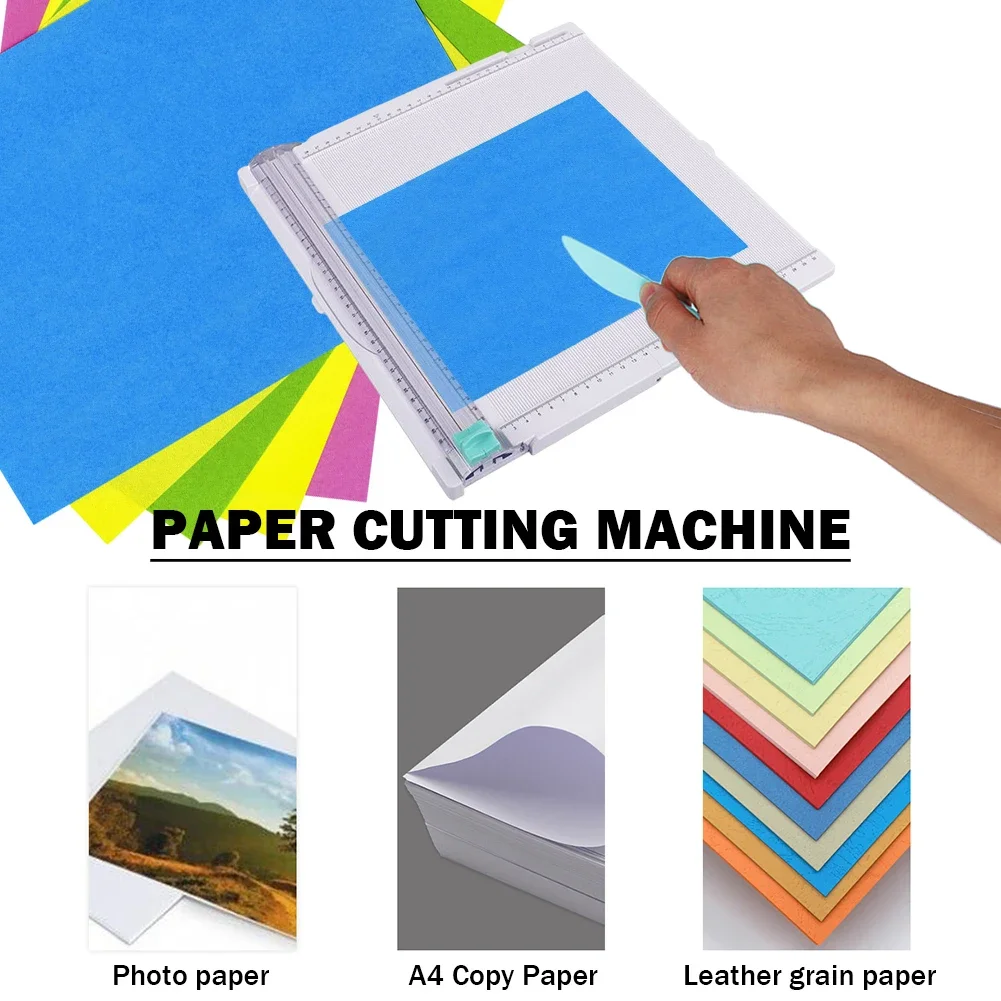 Fotoğraf Defteri Kesme Makinesi Anti Kayma Taban kağıt kesme makinesi Yerden Tasarruf Ayrılabilir Çetele DIY Davetiye Mektubu Zarf Görüntü 3