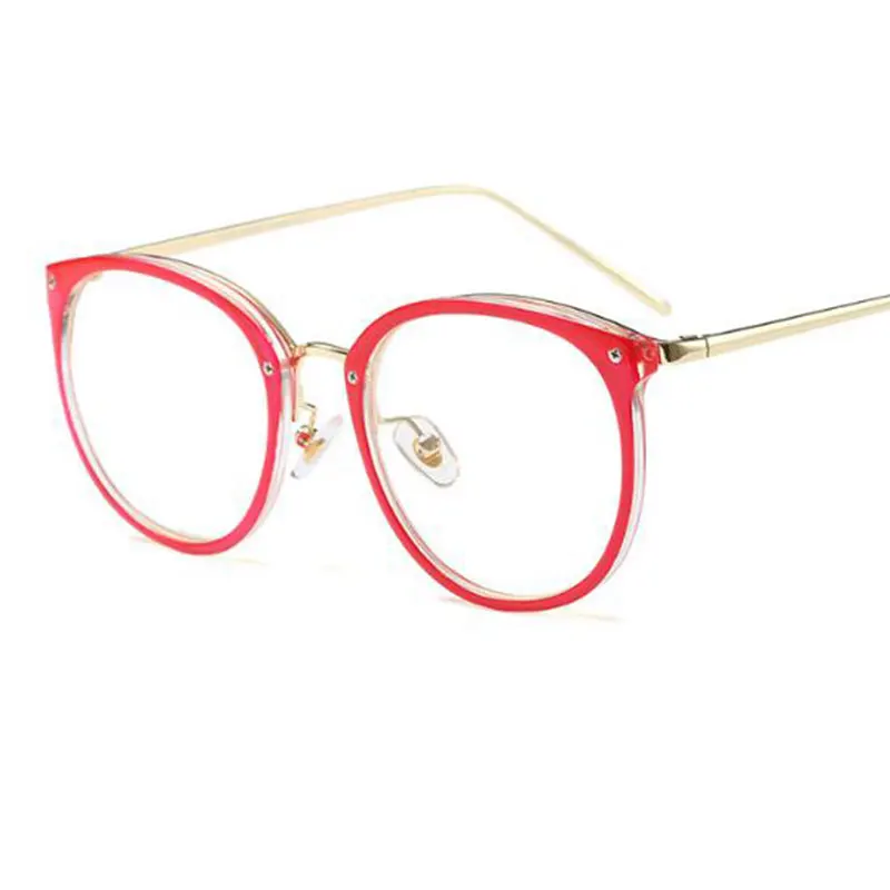 Gözlük Trendleri Kadın Moda Şeffaf Yuvarlak Gözlük Şeffaf Çerçeve zarif Gözlük gözlük çerçeveleri Lüks Retro Gözlük Görüntü 3