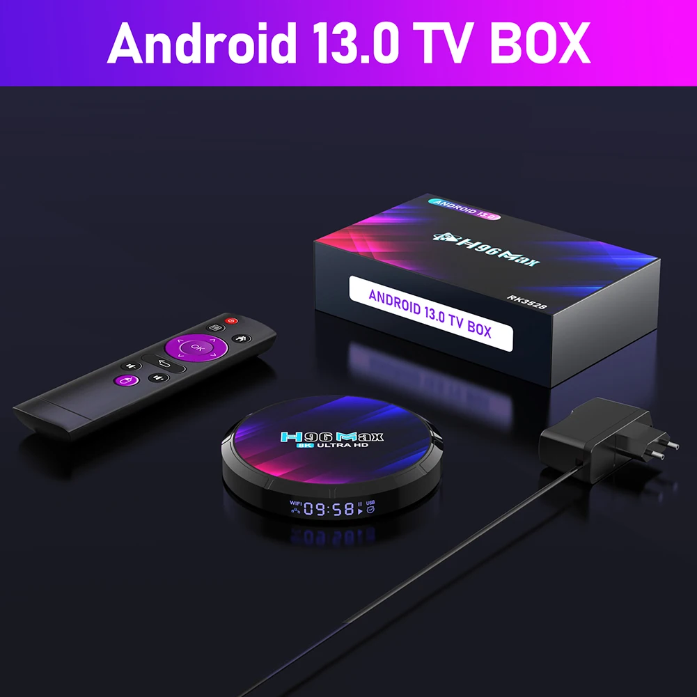 H96 MAX RK3528 Akıllı TV akışlı medya Oynatıcı Desteği 8K Video Çözme Medya Oynatıcı Desteği 2.4 G/5G Wıfı6 Android 13 için Görüntü 3