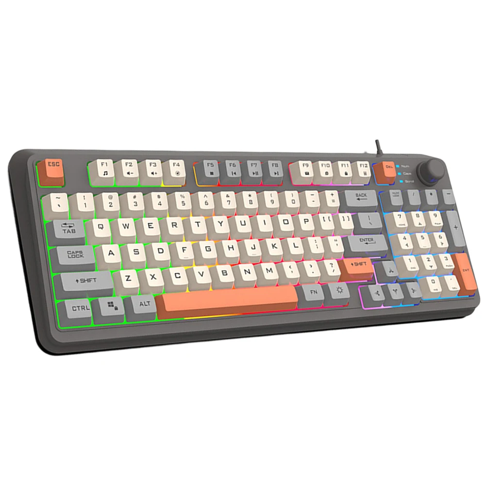 K82 mekanik klavye RGB ışık oyun Tuş Takımı USB portu aydınlık klavye 94 Tuşları Çalışırken değiştirilebilir Klavye PC Tablet için Masaüstü Görüntü 3