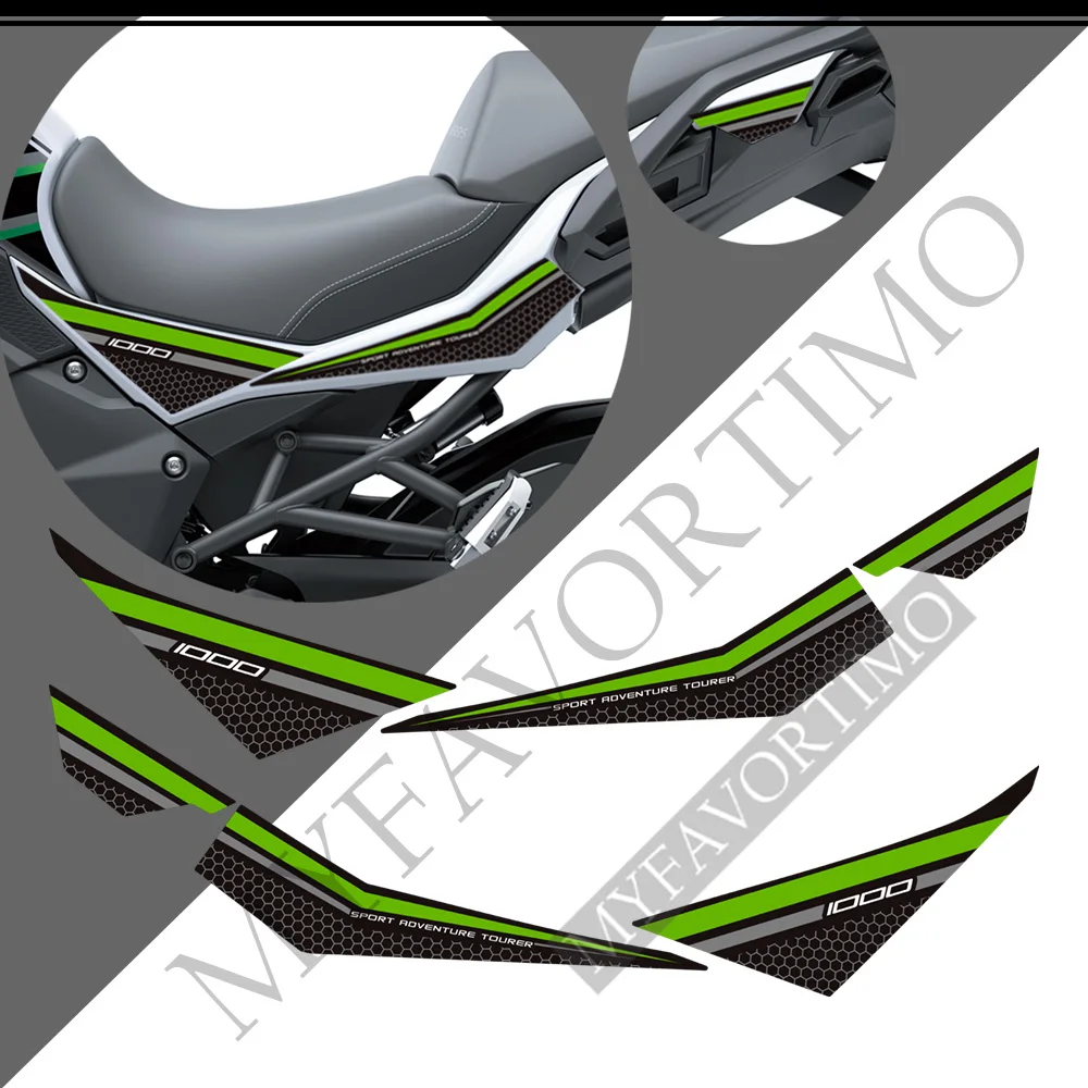 Kawasaki için 1000 SE LT Motosiklet Etiketler Çıkartmaları Gaz Akaryakıt Kiti Diz Koruyucu Tank Pad Cam Ön Cam Ekran Görüntü 3