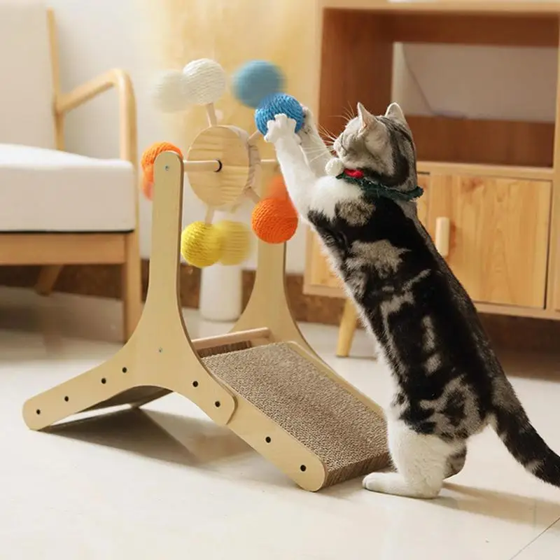 Kedi Scratcher Oyuncak Sisal Topu Sisal Scratcher Oyuncak Orb Scratcher Kediler İçin egzersiz tekerleği Olmadan Kağıt Hurda İnteraktif Görüntü 3