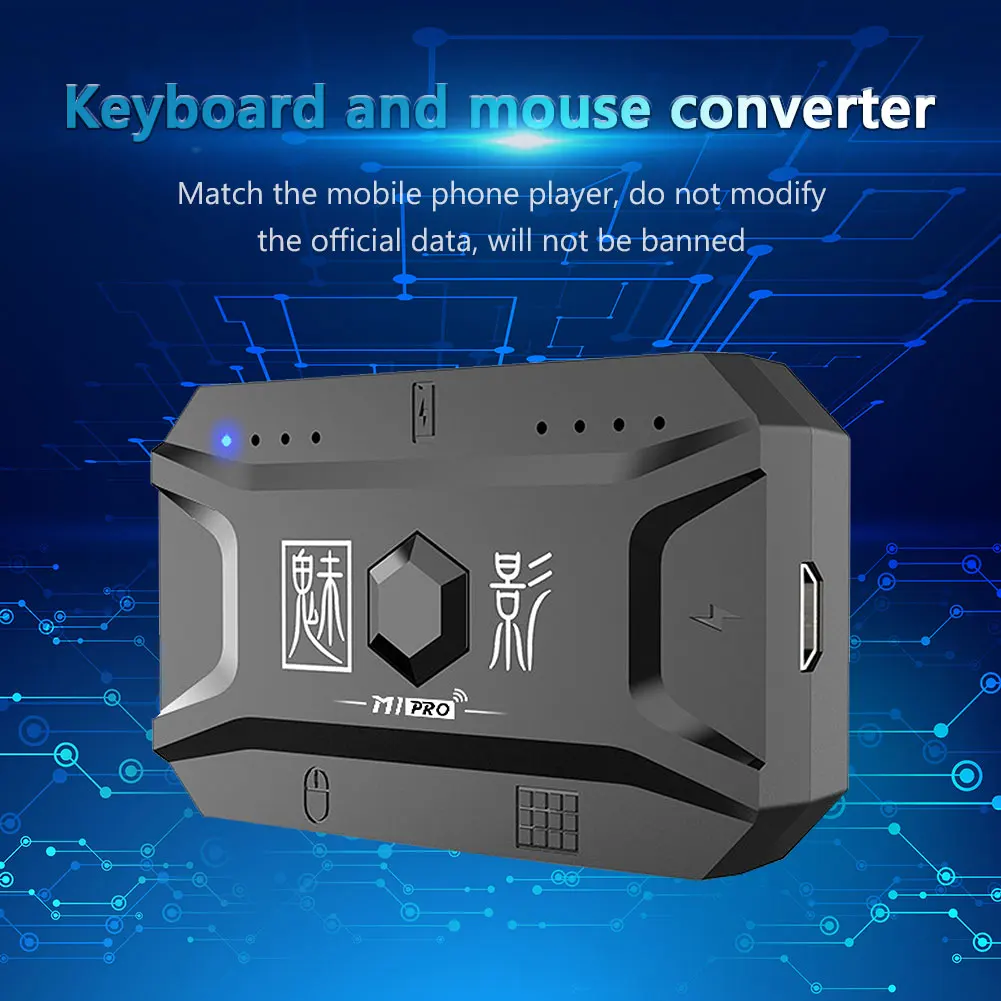 M1PRO Tak ve Çalıştır Gamepad Mobil Denetleyici Oyun Klavyesi ve fare adaptörü Dönüştürücü Bluetooth 5.0 Android IOS Telefon için Görüntü 3