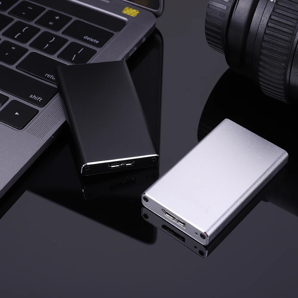 MSATA USB3. 0 sabit disk muhafazası Harici katı hal diski Kutusu 6Gbps MSATA USB 3.0 Adaptörü için 30*25/30*50 MSATA SSD Sabit Disk Görüntü 3