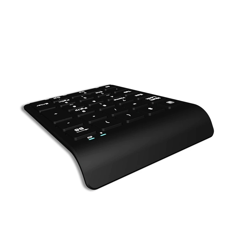 Mini Numarası Tuş Takımı USB 2.4 G Kablosuz 27 Anahtar Çok Fonksiyonlu Siyah Masaüstü Dizüstü Tablet İçin Görüntü 3
