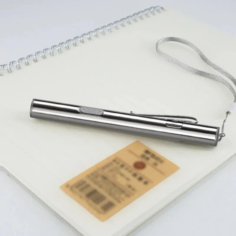 Mini Taşınabilir Tıbbi Kullanışlı LED kalem ışığı El Feneri USB Şarj Edilebilir Diş Hekimi Hemşire Meşale paslanmaz çelik ataş Görüntü 3