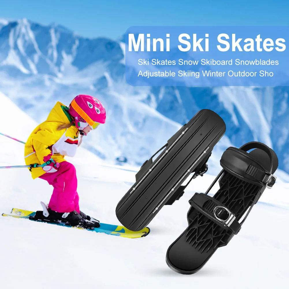 Mini Çocuk Kayak Snowblades Kar Kayak Kış Ayakkabı Kısa Snowskates Snowblades Skiboards Kayak ayakkabıları Açık Spor Görüntü 3