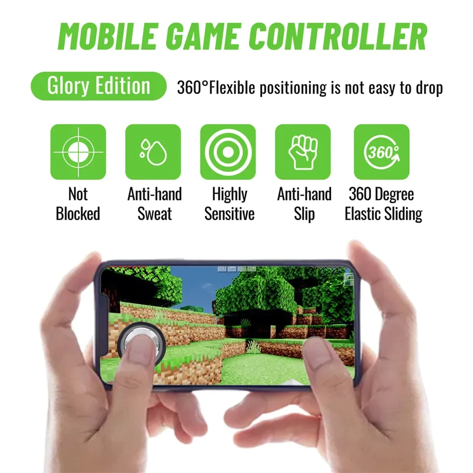 Mobil Oyun Denetleyicisi Oyun Tetik Amaç Çekim Gamepad Joystick denetleyicisi Metal Düğme iPhone Android için Görüntü 3