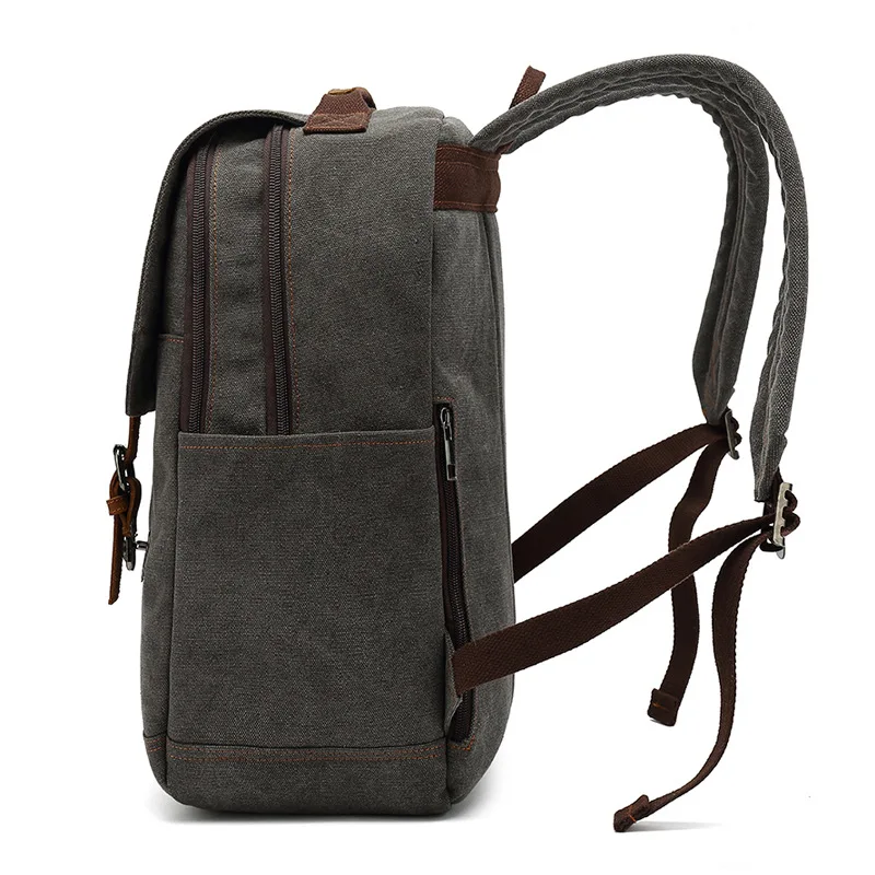 Oulylan Büyük Kapasiteli Sırt Çantası Laptop sırt çantası Yüksek erkek Sırt Çantası Bağbozumu keten sırt çantası okul çantası erkek Seyahat Çantaları Görüntü 3