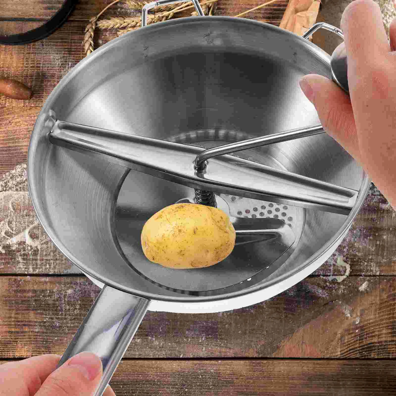 Patates Ezici Ricer Basın Çelik Paslanmaz Sarımsak Aracı Meyve Sıkacağı Dilimleme Gıda Patates Püresi Baskı Sebze Sebze Görüntü 3