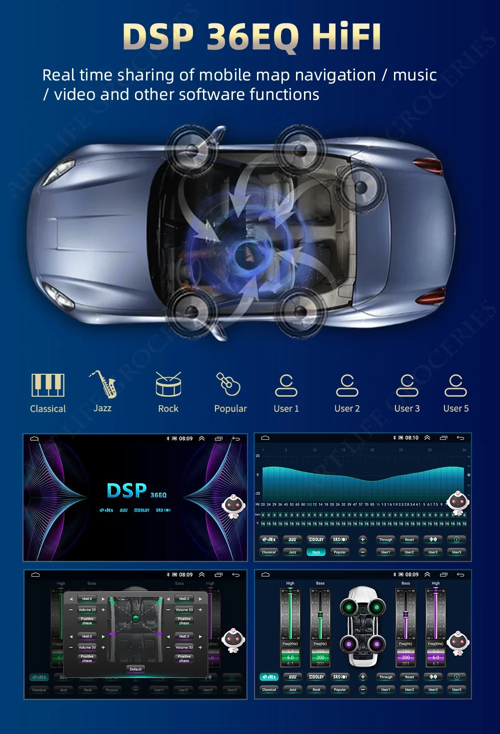 Podofo Android 10 VW Volkswagen Golf Polo Skoda Hızlı Octavia Radyo Tiguan Passat b7 Jetta 2 Din Otomatik Carplay GPS Radyo128G Görüntü 3