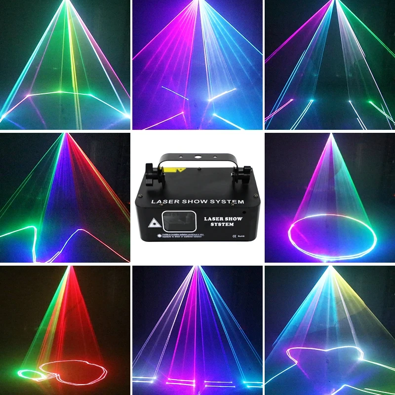 Profesyonel 500 MW RGB DJ disko ışıkları DMX ışın hattı tarayıcı projektör sahne aydınlatma etkisi lazer ışıkları için parti Bar kulübü Görüntü 3