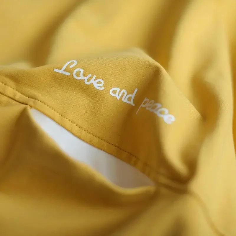 Rahat Gevşek Düz Renk Eklenmiş Hoodies Tops Yaz kadın Giyim Moda Kısa Kollu Tüm Maç Cepler T-shirt Kadın Görüntü 3