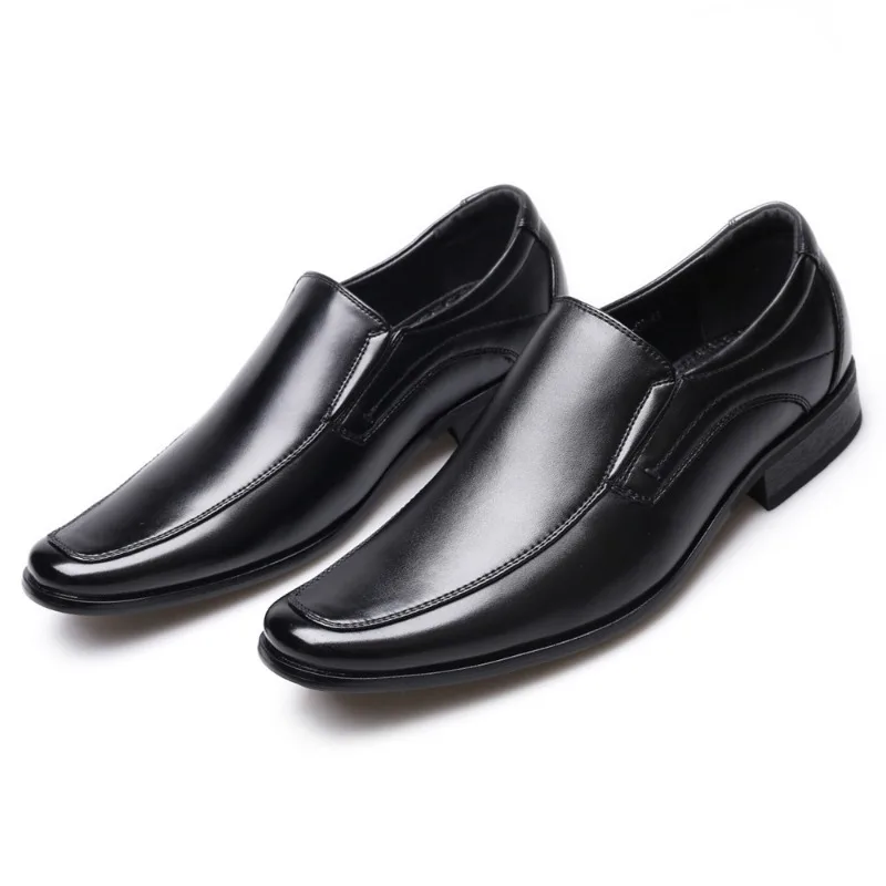 Retro PU deri ayakkabı Erkekler için Moda Kayma erkek günlük mokasen ayakkabı Lüks tasarım ayakkabı Ofis İş erkek iş ayakkabısı Görüntü 3