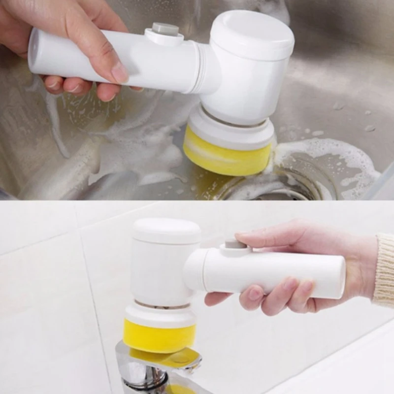 Sihirli Fırça Ev Bulaşık Yıkama Küvet Elektrikli Temizleme Fırçası Küvet Banyo Fırçası Görüntü 3