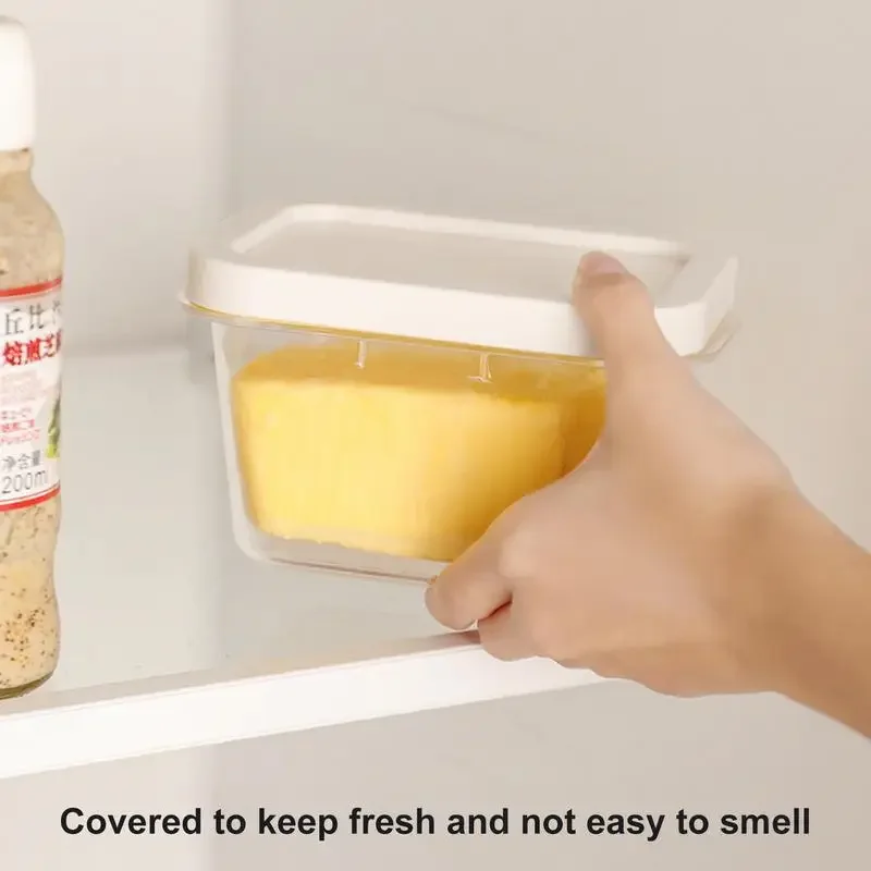 Tereyağı Kesme Kutusu Peynir Saklama kapaklı kutu tereyağı tabağı Dilimleme Tereyağı Saklama Kabı Gıda saklama kutusu Ev Mutfak için Görüntü 3