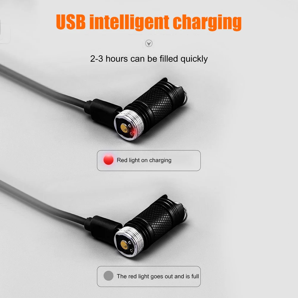 USB şarj edilebilir taşınabilir XPG LED cep feneri 120lm Mini Anahtarlık El feneri Görüntü 3