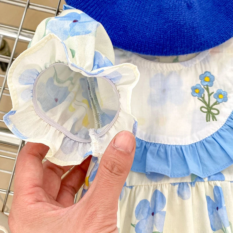 Yeni Yenidoğan Yaz Çiçekler Nakış Bodysuit Moda Bebek Bebek Kız Güzel Bodysuits Kısa Kollu Toddler Pamuk Tulum Görüntü 3
