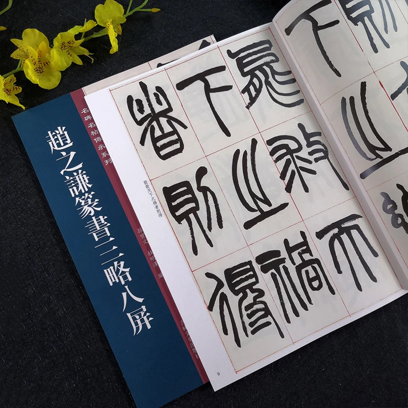 Çin Klasikleri Yazıtlar Koleksiyonu Defterini Deng Shiru Resmi Mühür Komut Dosyası Kaligrafi Fırçası Kopya Kitap HD Renkli Baskı Görüntü 3