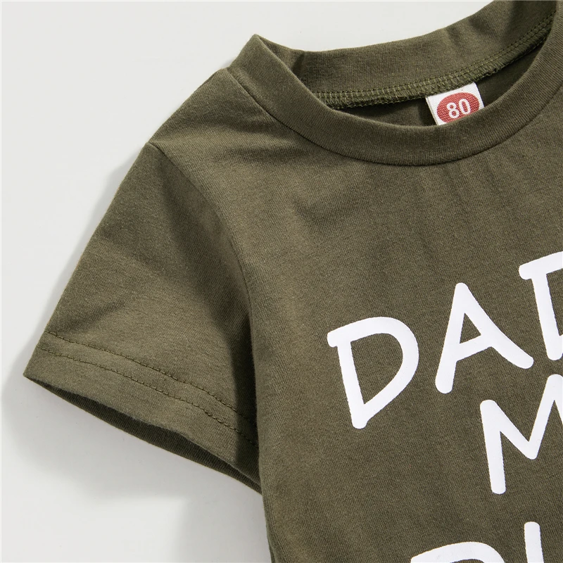 Çocuk Boys yaz giysileri Kıyafetler Toddler Mektup Baskı kısa Kollu tişörtler ve Dama Tahtası Baskı Şort 2 Adet Takım Elbise Görüntü 3
