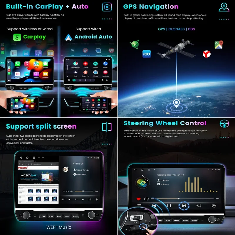 10.1 İnç 8G+128G Android 11 Multimedya Oynatıcı GPS WİFİ BT Oynatıcı Dodge Calibre 2007 - 2014 için Araba Radyo 2 Din Dahili Carplay Görüntü 4