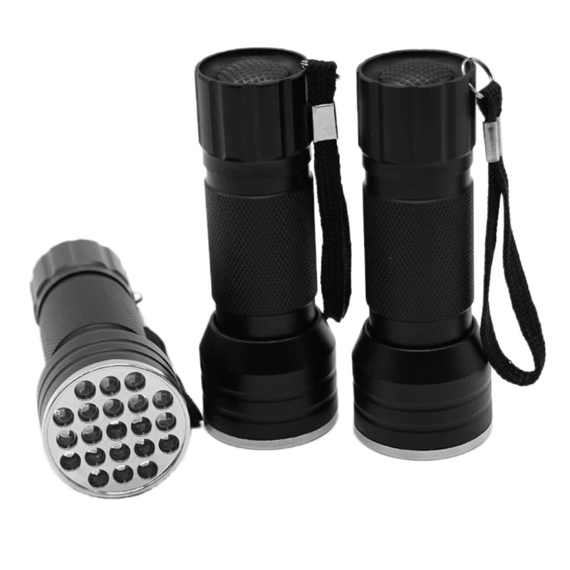 21 LED UV ultraviyole El feneri Blacklight 395NM mini fener Flaş lambası Pet İdrar lekeleri Taşınabilir siyah ışık el feneri Görüntü 4