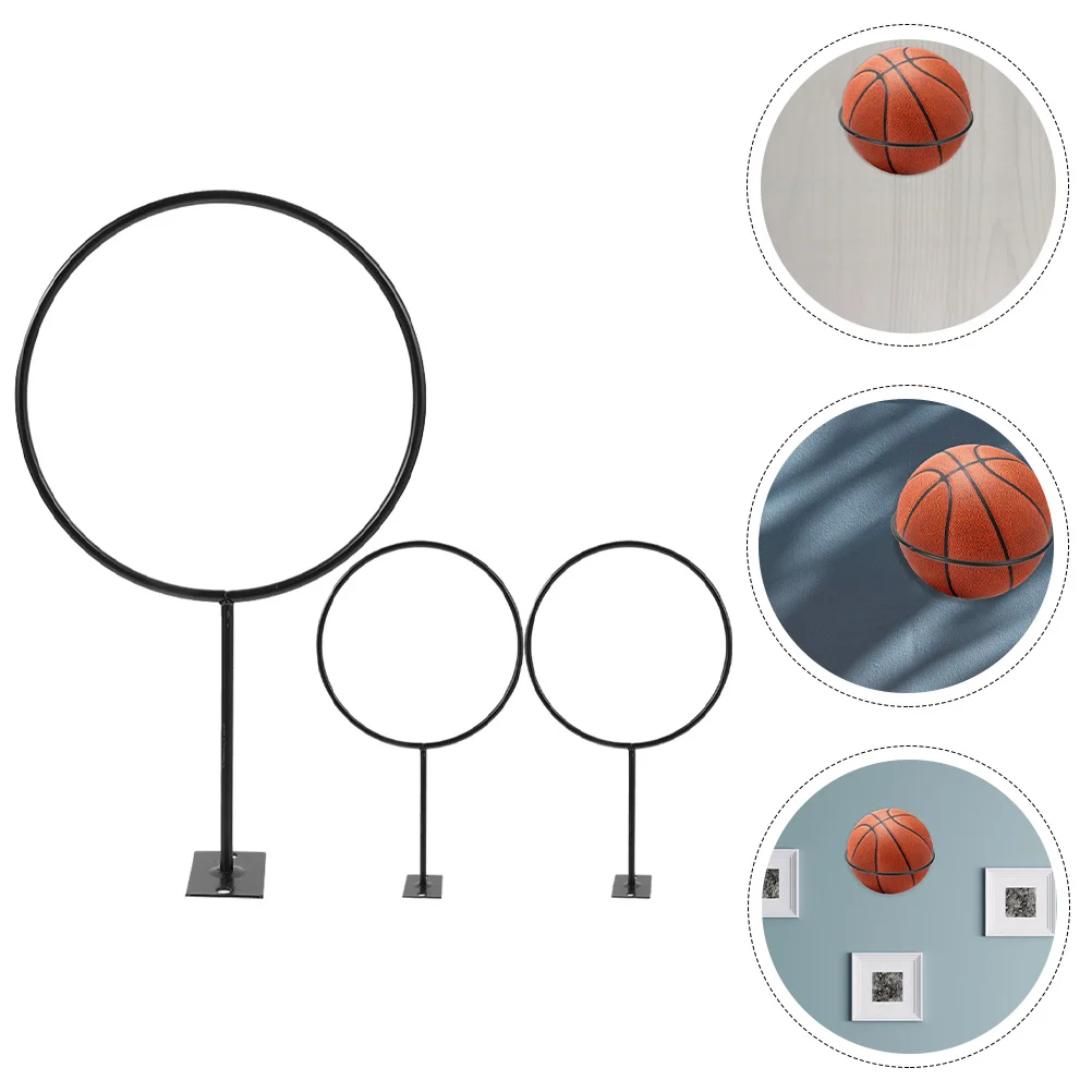 3 Adet Basketbol Duvara Monte Çok fonksiyonlu Basketbol Tutucu Basketbol Sergileme Rafı Topları Tutucu Görüntü 4