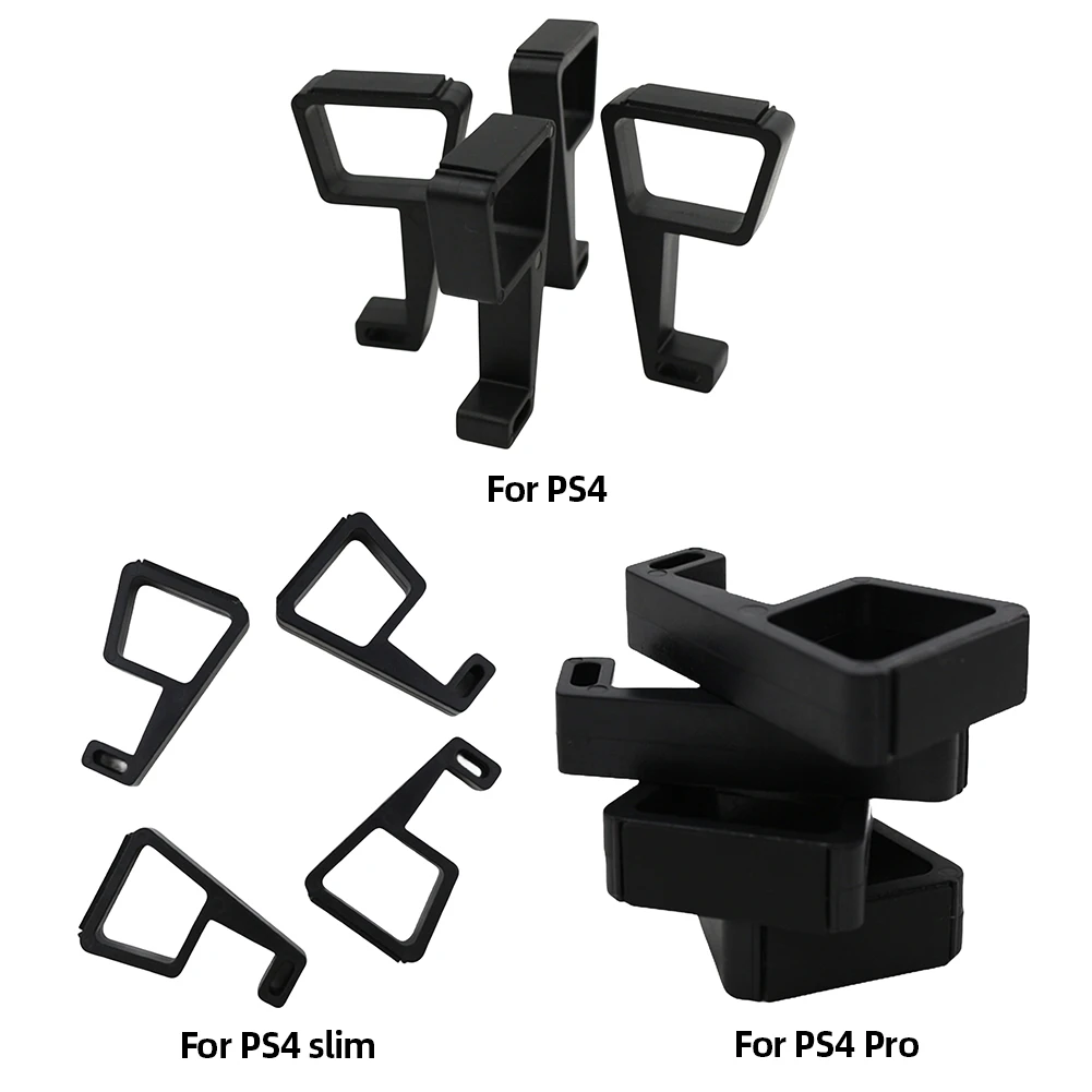 4 Adet Soğutma Yatay Sürüm Braketi Kaymaz Soğutma Ayakları Yatay Tutucu Düz monte PlayStation4 Slim Pro Konsol Görüntü 4