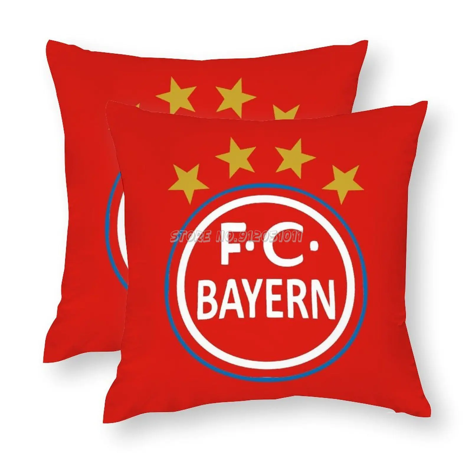 4 Yıldız Yastık Kılıfı Süslemeleri Ev Bahçe Dekor için Yastık Kılıfı Almanya Futbol Lewandowski Bundesliga Görüntü 4