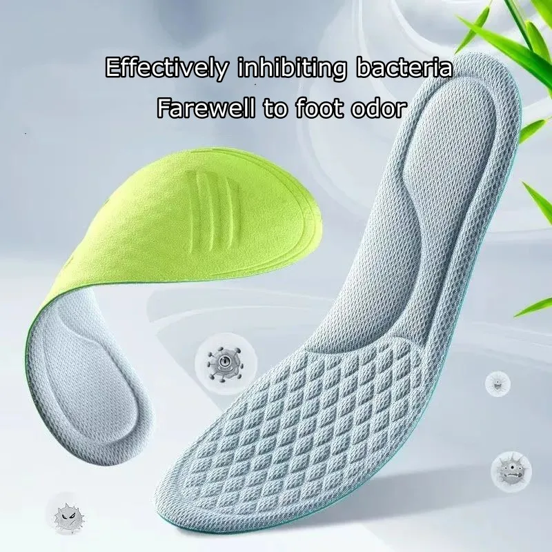 4D Masaj Spor ayakkabı tabanlığı Ter Emici Nefes Deodorant Astarı Ayak Büyüyen Taban Sünger Ayakkabı Ekler Pad Görüntü 4