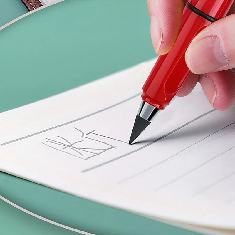 5 Adet Ebedi Kalem 5 Yedek Kalem Ucu Seti Sınırsız Yazma Kalemler Silinebilir Kalem Çocuklar İçin Çizim Kalemleri Görüntü 4