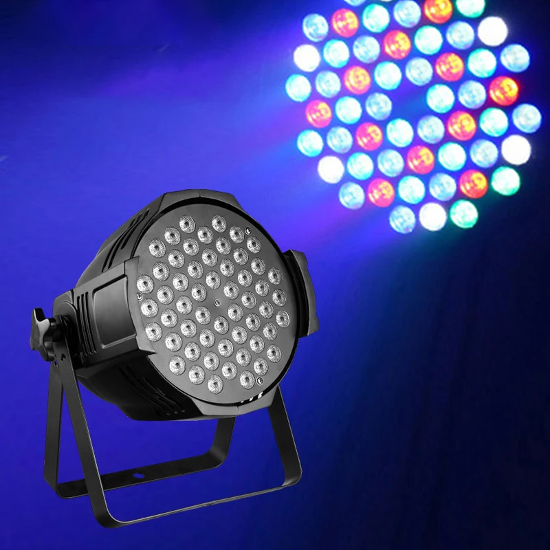54x3W RGB 3 in 1 LED Par ışık DMX kontrol sahne aydınlatma sahne performansı için parti düğün DJ disko ışık Görüntü 4