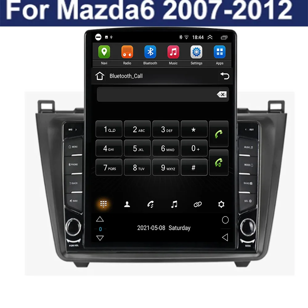 8G + 128G Android 12 Araba Radyo Multimedya Oynatıcı Mazda 6 GH 2007-2012 Autoradio GPS Navigasyon Kamera WİFİ IPS Ekran Stereo Görüntü 4