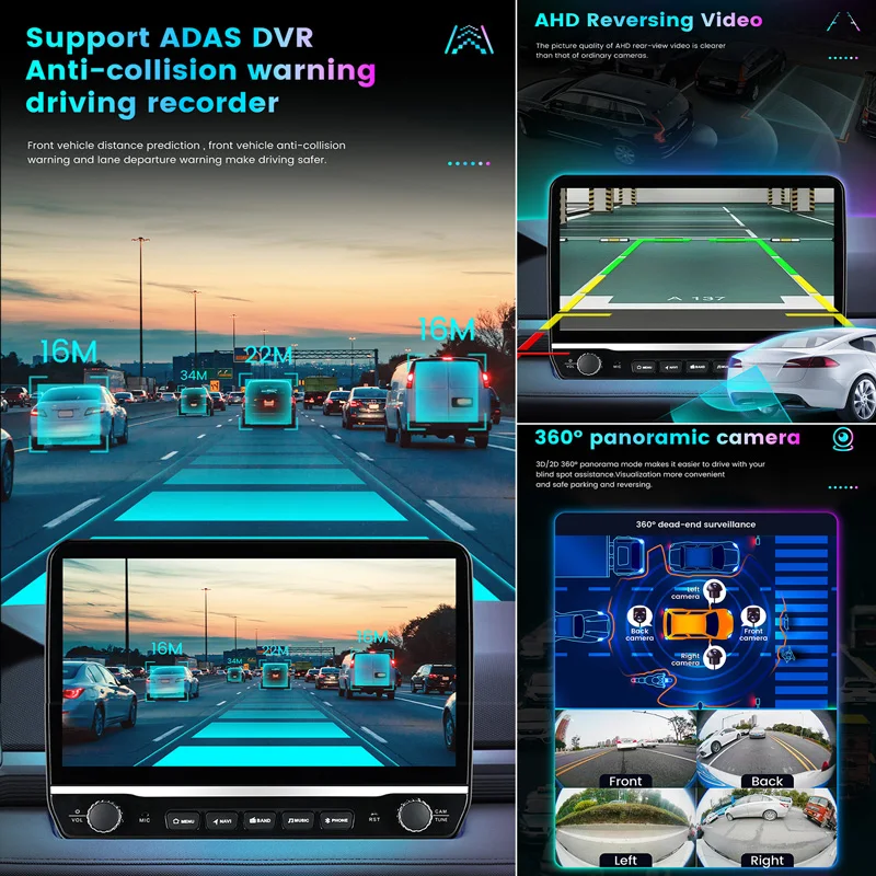9/10 inç CarPlay Oto Araba Navigasyon Radyo Multimedya Oynatıcı Kia LADA Hyundai Peugeot Akıllı Android All-in-bir Makine Görüntü 4
