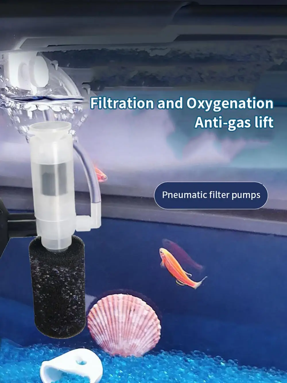 Akvaryum filtresi Tankı Pratik Biyokimyasal Sünger Filtreler Mini Çok Katmanlı Filtre Küçük Balık Tankı İçin sünger filtre Pompaları Kaynağı Görüntü 4