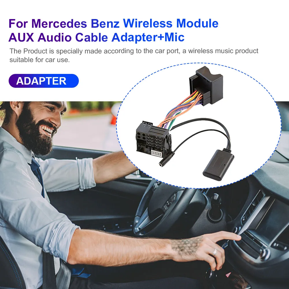 Araba Bluetooth Uyumlu Adaptör Ses MP3 Müzik Adaptörü Bluetooth Uyumlu Radyo Stereo Aux Kablosu Mercedes W169 W203 W245 Görüntü 4
