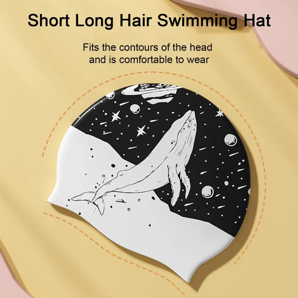 Benzersiz Yüzme Şapkası Kısıtlama Yok Banyo Evrensel Spor Yüzme Havuzu Şapkası Görüntü 4