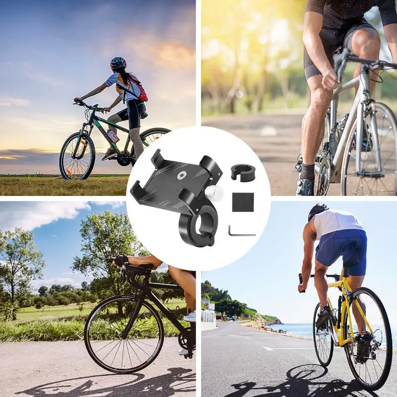 Bisiklet telefon tutucu Bisiklet telefon tutucu Bisiklet akıllı telefon tutucu Alüminyum Alaşımlı Bisiklet Telefon Klip Bisiklet Dağ Bisikleti Ve Görüntü 4