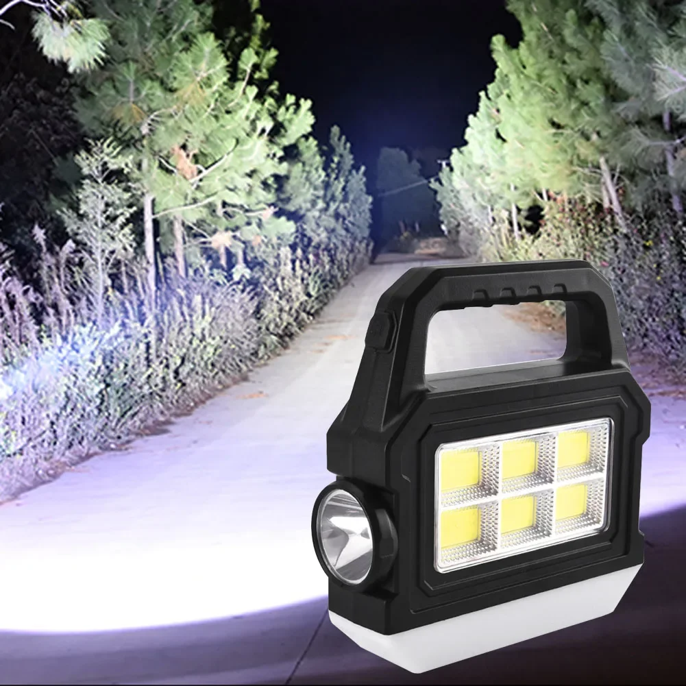 COB + LED Güçlü Fener 5V 1A Su Geçirmez Taşınabilir Projektör El Feneri 500lm 1800mAh acil durum taşınabilir güç kaynağı Güç Göstergesi ile Görüntü 4