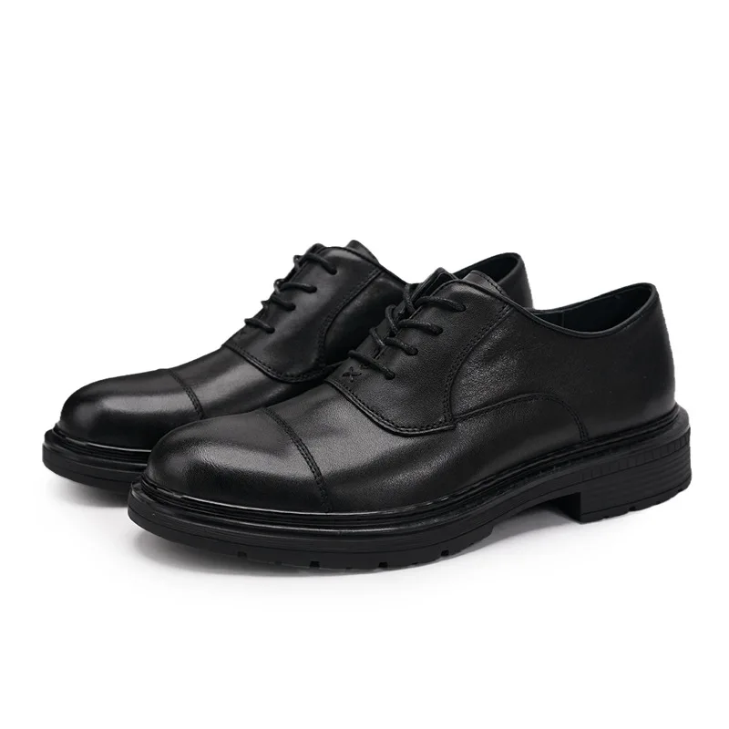 Dantel-Up İş erkek ayakkabısı Erkekler yüksek kalite hakiki deri ayakkabı Erkekler Elbise Ayakkabı Yaz Bahar İnek Derisi Erkek tasarım ayakkabı Görüntü 4