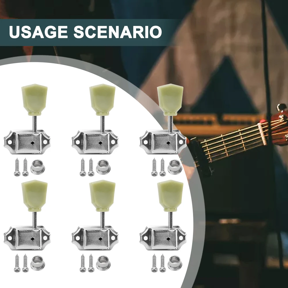 Gitar Deluxe Tuning Kazıklar Tuner Makine Başkanları Gibson Les Paul 3L 3R Ukulele Elektro Gitar Aracı Parçaları Değiştirme Görüntü 4