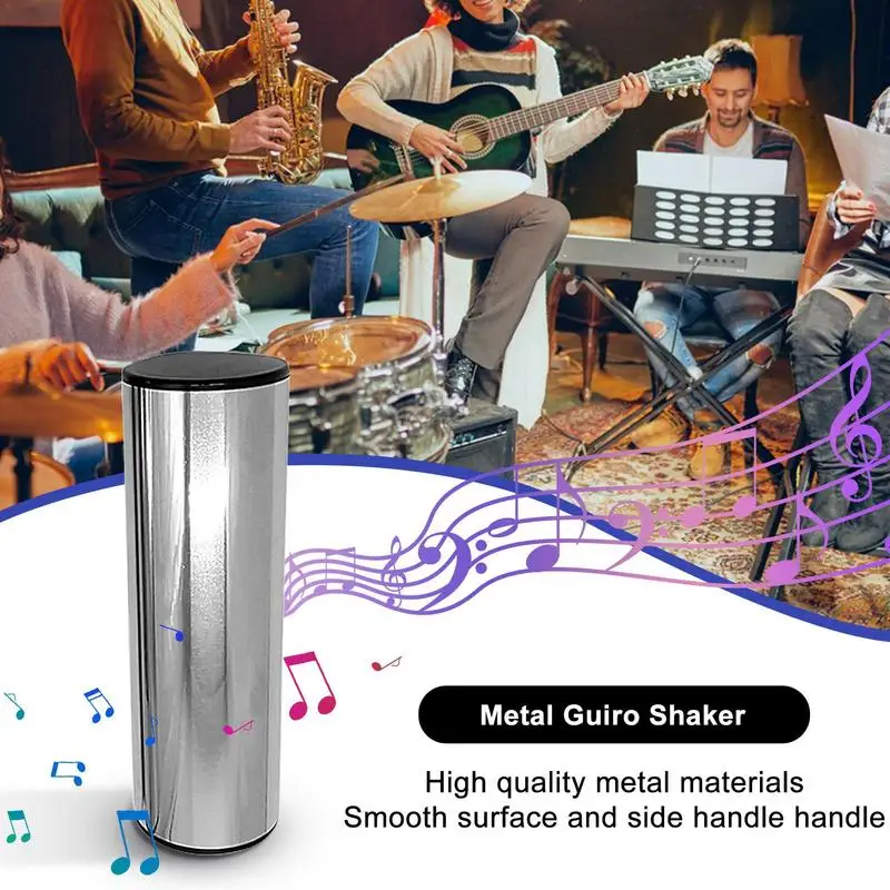 Guiro Shaker Enstrüman Metal Guiro Shaker Kum Varil Silindir Tasarım Müzik Eğitim Aracı Canlı Performanslar İçin Sahne Görüntü 4