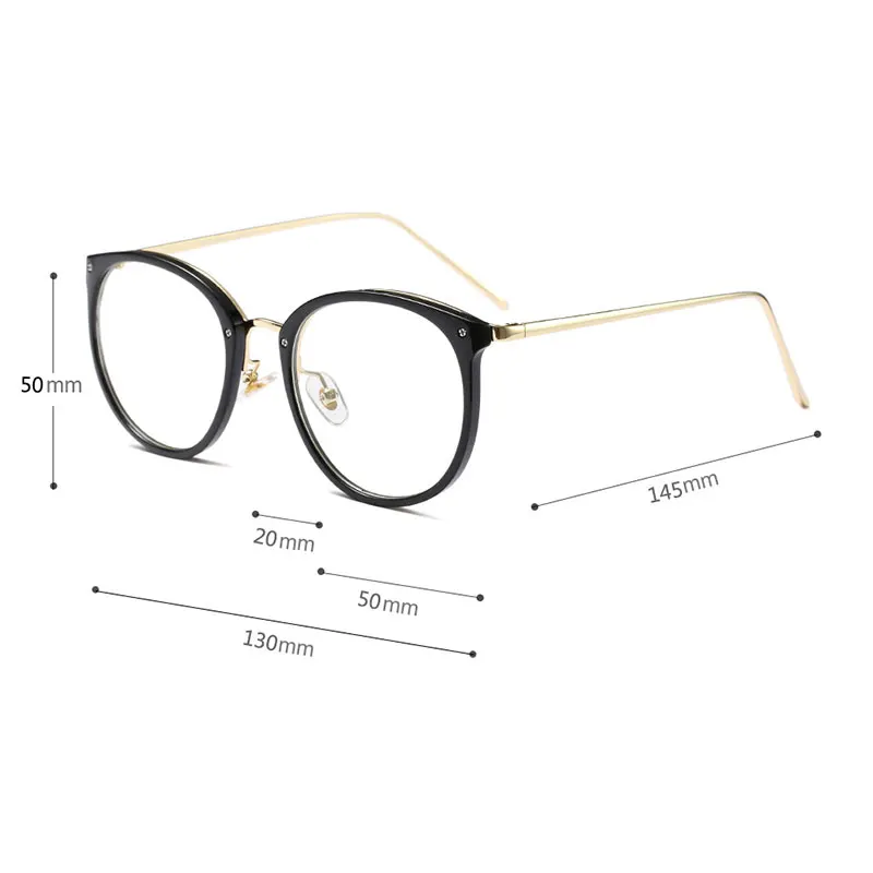 Gözlük Trendleri Kadın Moda Şeffaf Yuvarlak Gözlük Şeffaf Çerçeve zarif Gözlük gözlük çerçeveleri Lüks Retro Gözlük Görüntü 4