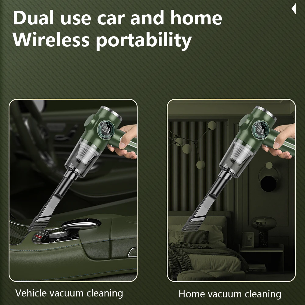 Kablosuz El Temizleyici Güçlü Emiş Mini Elektrikli Süpürge Ev ve Araba Çift Kullanımlı USB Şarj Taşınabilir Araba Ev Masaüstü için Görüntü 4