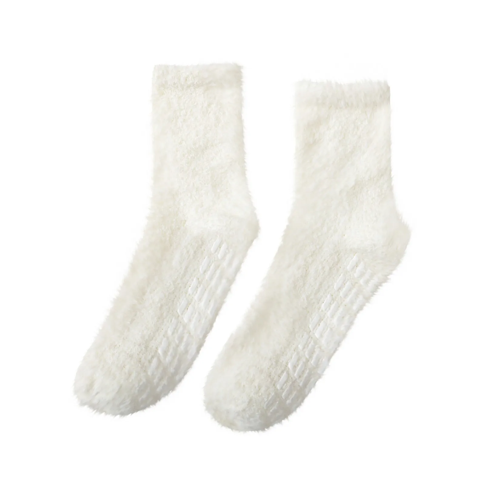 Kadın Sonbahar Ve Kış Peluş Yumuşak Düz Renk Çorap Seçim İçin Birden Fazla Renk İle Çorap Sıcak Ev Kullanımı İçin Calcetines Görüntü 4