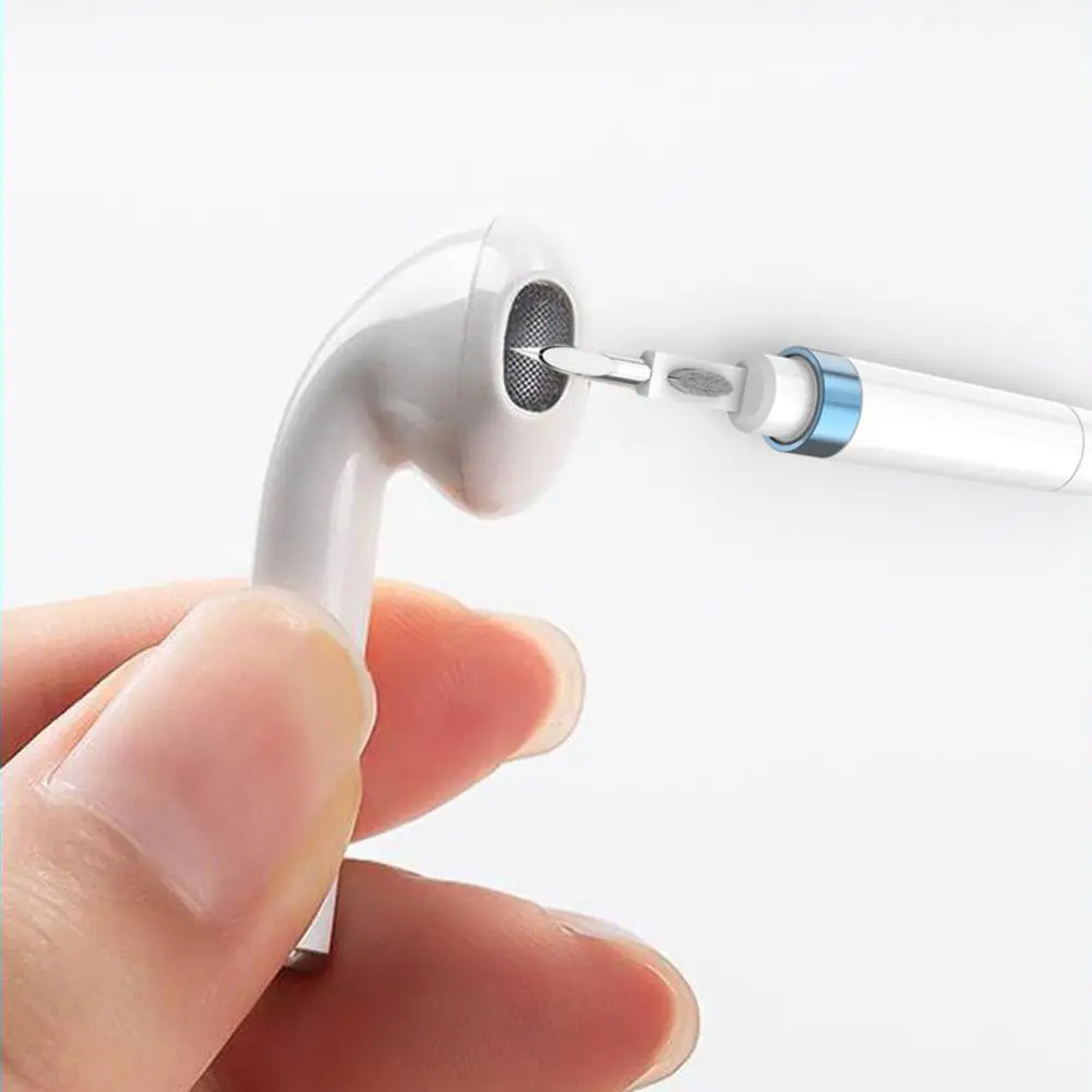 Kulaklık Temizleme Kalemi Taşınabilir Metal Uç tıkanma Önleyici Çift kafa Bluetooth uyumlu Kulaklık Temizleme Aracı AirPods için Görüntü 4